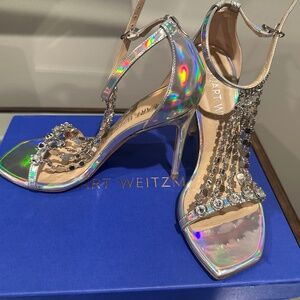 Stuart Weitzman Stardust 100 hologram heels size 7